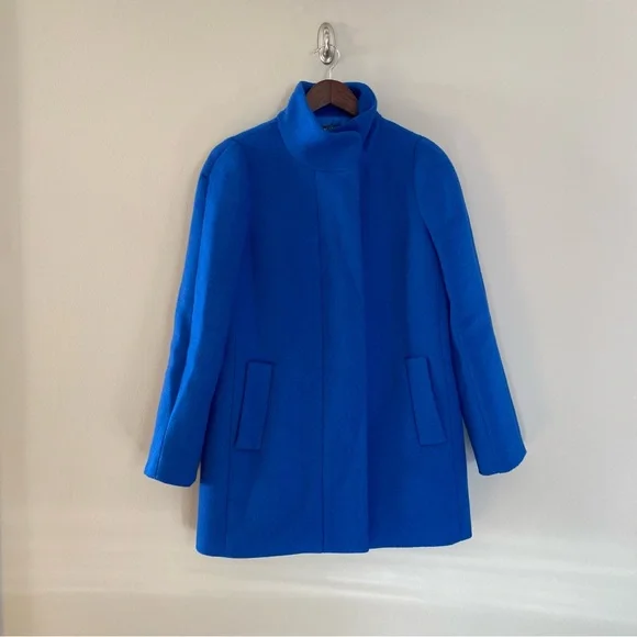 J. CREW MERCANTILE City Coat in Oxford Royal Size 2 - Picture 2 of 11